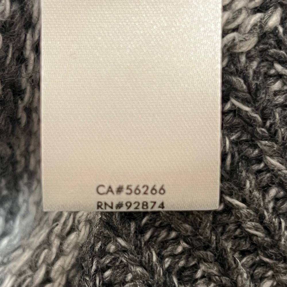 Splendid Collection Grey Mixed Knit Sweater Cashmere Wool Blend XL Cozy Fit - Picture 8 of 10